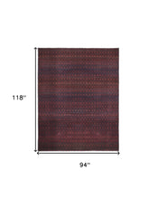 4' X 6' Red And Gray Striped Power Loom Area Rug