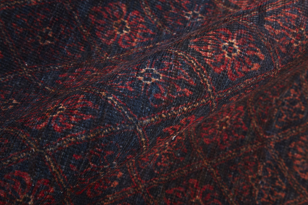 4' X 6' Red And Gray Striped Power Loom Area Rug