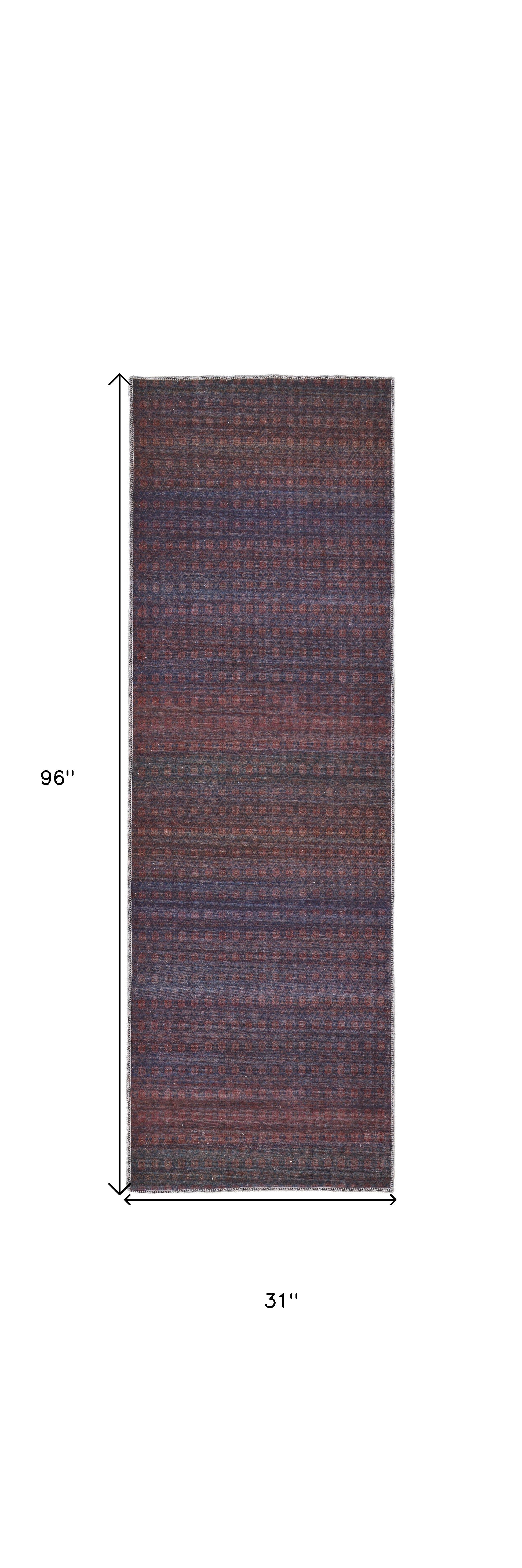 4' X 6' Red And Gray Striped Power Loom Area Rug