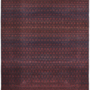 4' X 6' Red And Gray Striped Power Loom Area Rug