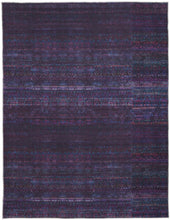 4' X 6' Blue And Purple Striped Power Loom Area Rug