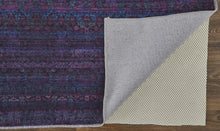 4' X 6' Blue And Purple Striped Power Loom Area Rug