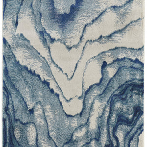 Blue Ivory And Green Runner Rug 12'