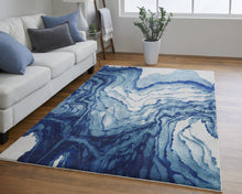 Blue Ivory And Green Runner Rug 12'