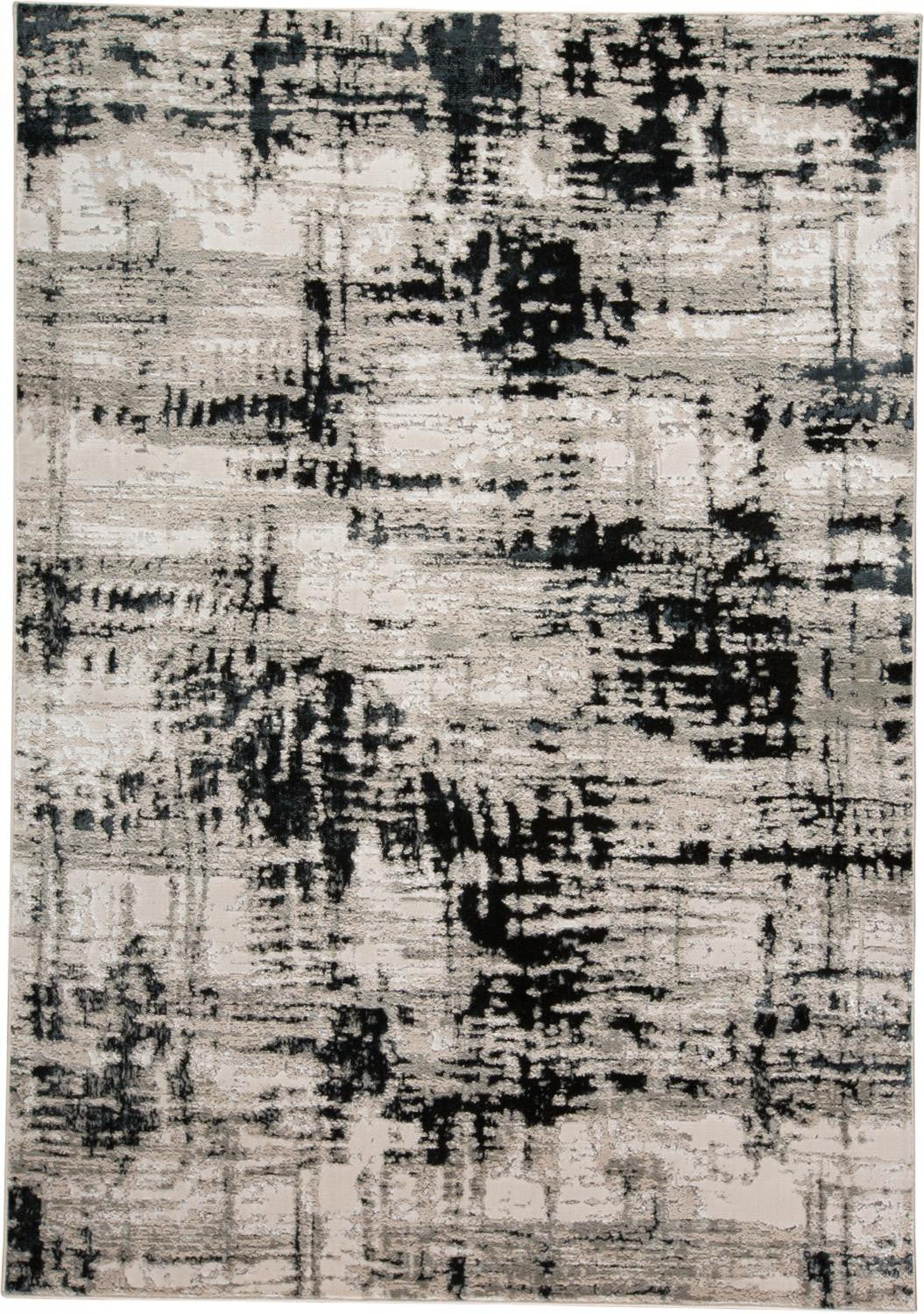 Black White And Gray Area Rug - 9' x 12'
