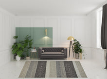 10' X 13' Gray Taupe And Tan Wool Floral Hand Woven Stain Resistant Area Rug