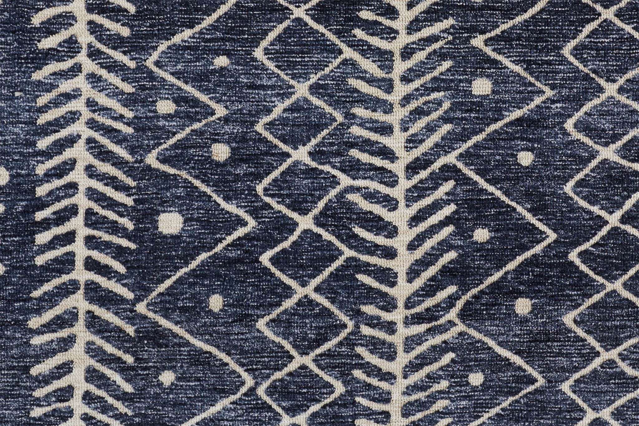 Blue And Ivory Striped Stain Resistant Area Rug - 10' X 13'