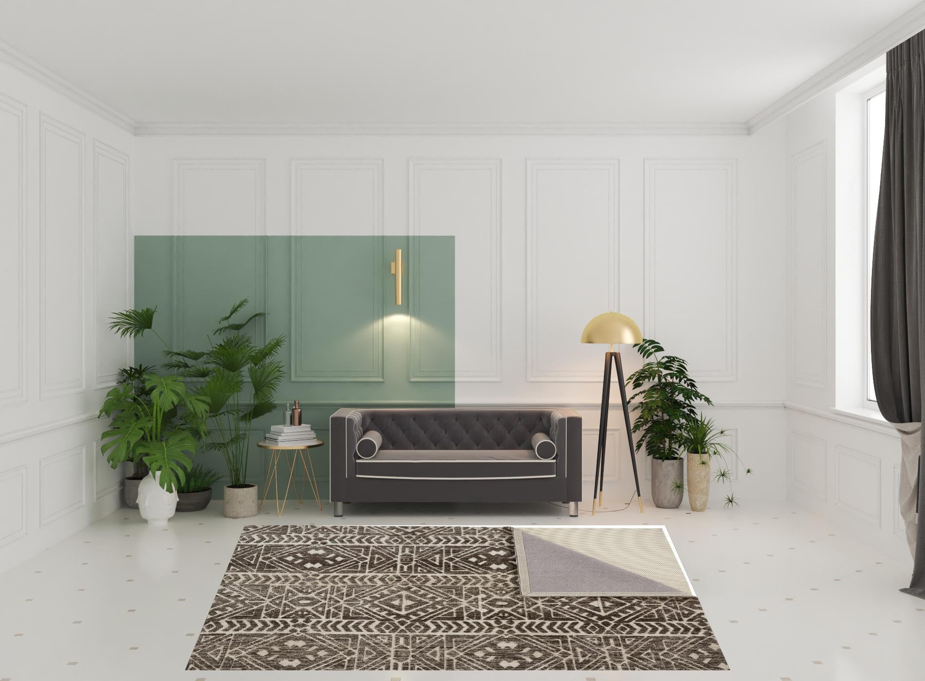 Brown Taupe And Ivory Striped Stain Resistant Area Rug - 10' x 13'