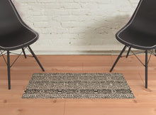 Brown Taupe And Ivory Striped Stain Resistant Area Rug - 10' x 13'