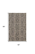 Brown Taupe And Ivory Striped Stain Resistant Area Rug - 10' x 13'