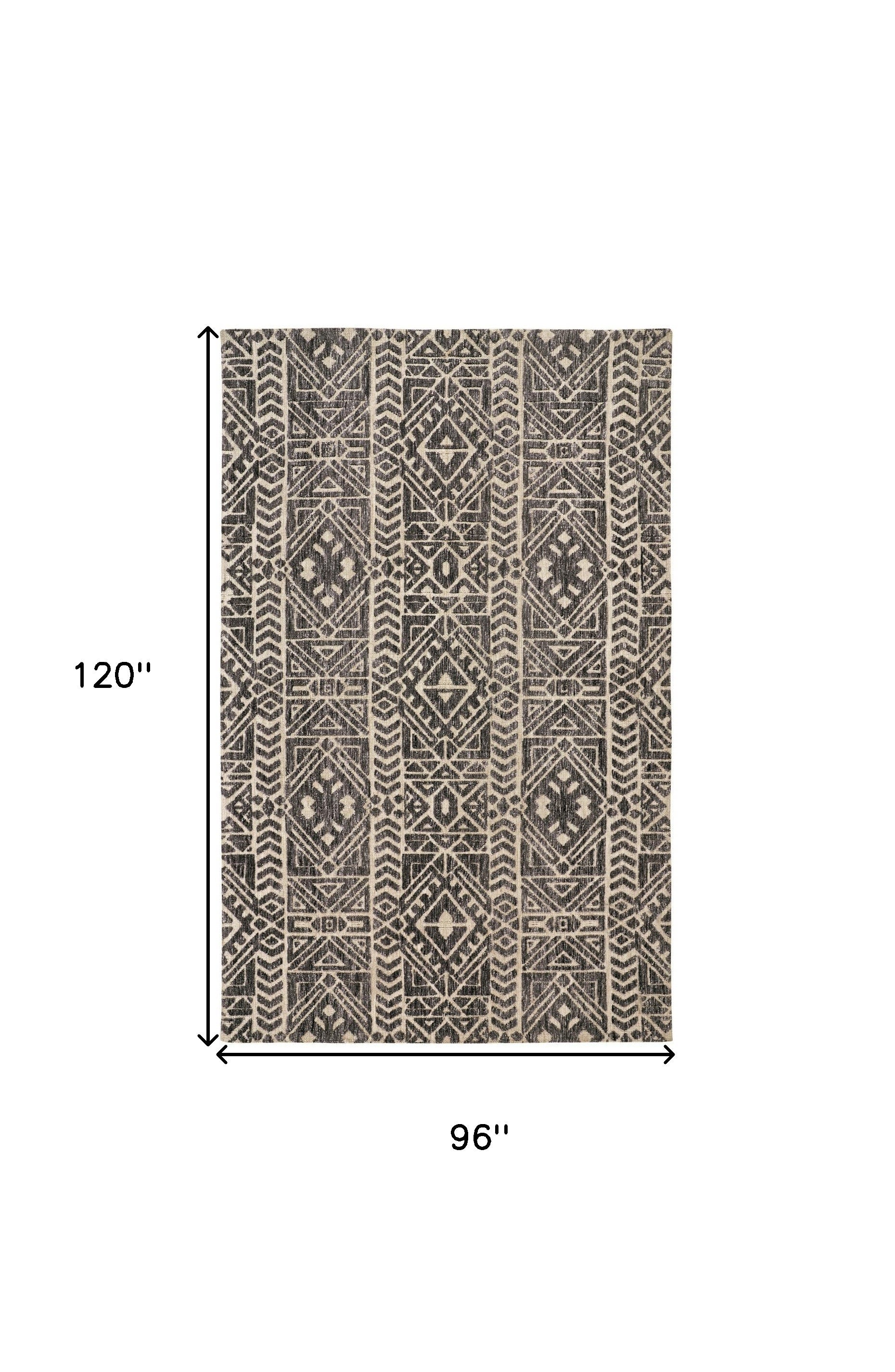 Brown Taupe And Ivory Striped Stain Resistant Area Rug - 10' x 13'
