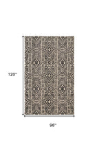 Brown Taupe And Ivory Striped Stain Resistant Area Rug - 10' x 13'