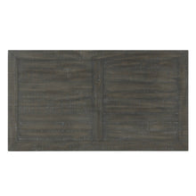 Mesa de centro de pedestal envejecida rectangular de madera gris de 50