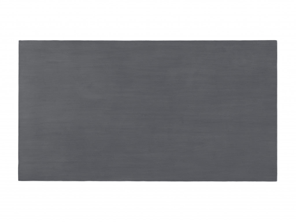 48 英寸古董白色和灰色矩形咖啡桌帶儲物