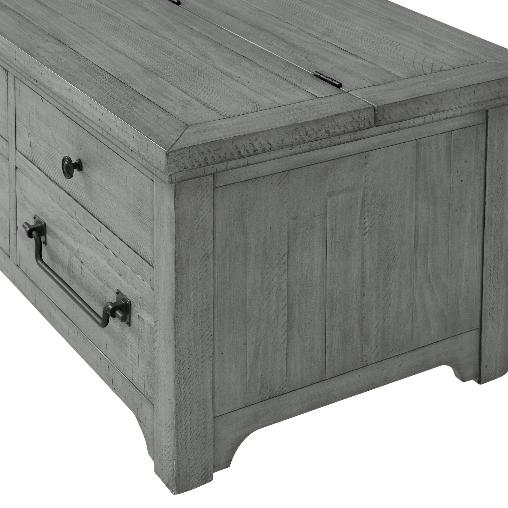 48" Dove Grey Solid Wood Rectangular Lift Top Storage Coffee Table