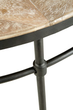 38 英寸黑色鄉村水洗芒果木圓形仿舊咖啡桌