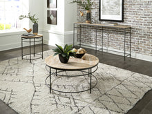 38 英寸黑色鄉村水洗芒果木圓形仿舊咖啡桌