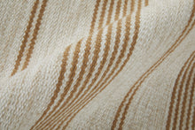 2' X 3' Ivory Taupe And Brown Striped Dhurrie Hand Woven Stain Resistant Area Rug