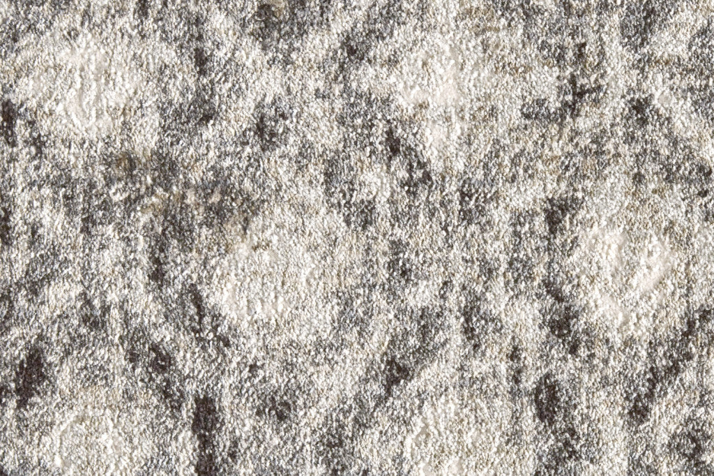 2' X 3' Ivory Black And Taupe Abstract Stain Resistant Area Rug