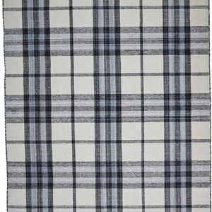 2' X 3' Ivory Blue And Black Abstract Hand Woven Stain Resistant Area Rug