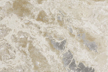 Ivory Silver And Gold Abstract Stain Resistant Area Rug - 2' x 3'