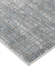 2' X 3' White Gray And Blue Abstract Stain Resistant Area Rug