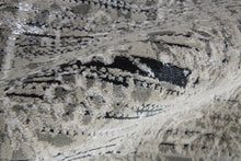 2' X 3' Gray Silver And Taupe Floral Power Loom Distressed Area Rug