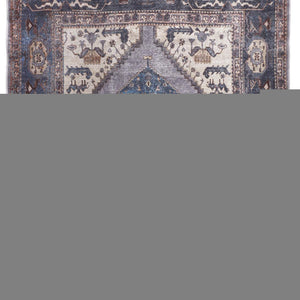 Blue Brown And Ivory Floral Area Rug - 2' x 3'