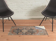 Orange Brown And Taupe Abstract Area Rug - 2' x 3'