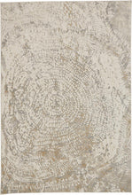 Ivory Tan And Gray Abstract Area Rug - 2' x 3'