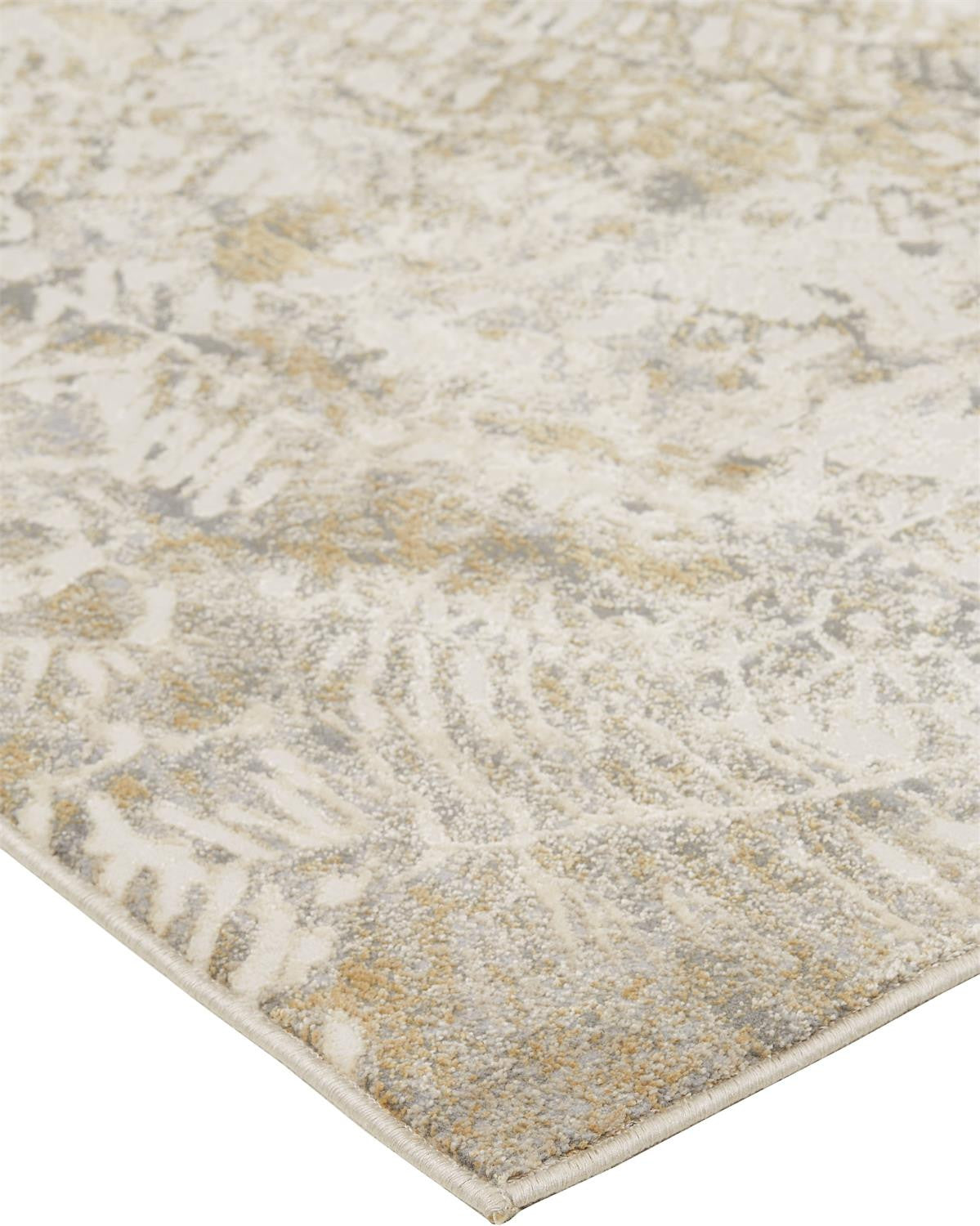 Ivory Tan And Gray Abstract Area Rug - 2' x 3'