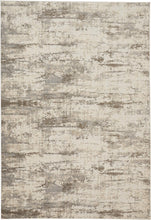 2' X 3' Ivory And Brown Abstract Area Rug