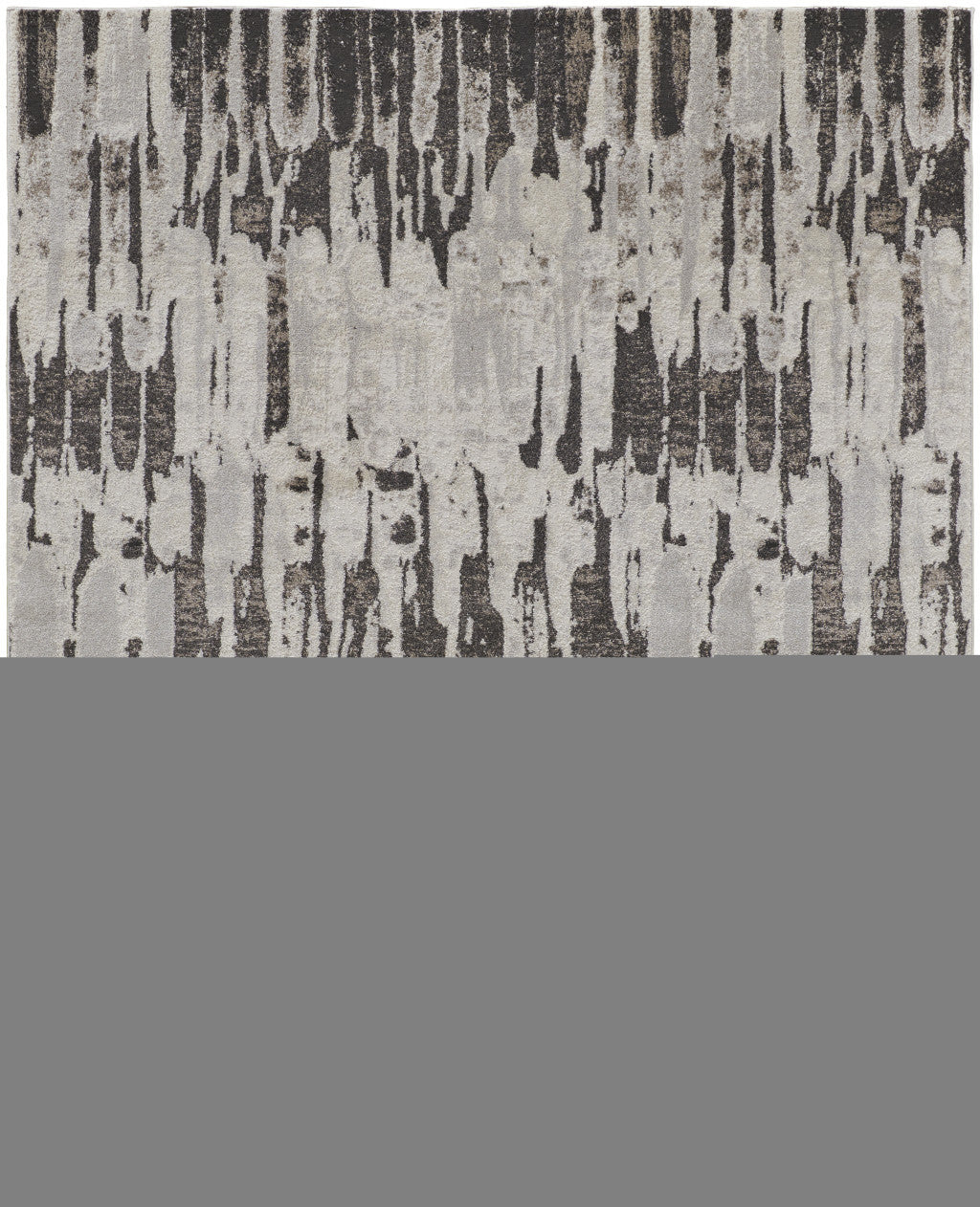 2' X 3' Ivory Brown And Gray Abstract Power Loom Stain Resistant Area Rug