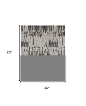 2' X 3' Ivory Brown And Gray Abstract Power Loom Stain Resistant Area Rug