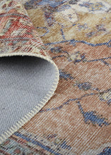 2' X 3' Red Tan And Blue Abstract Area Rug