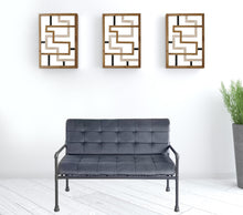 Gray Tufted Velvet And Gray Love Seat 51