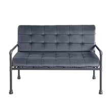 Gray Tufted Velvet And Gray Love Seat 51