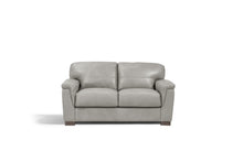 Gray Leather And Black Standard Love Seat 67
