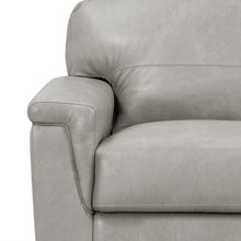 Gray Leather And Black Standard Love Seat 67