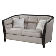 Beige Black Standard Love Seat 64