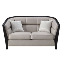 Beige Black Standard Love Seat 64