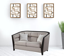 Beige Black Standard Love Seat 64