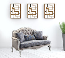 Beige 100% Linen And White Standard Love Seat 64