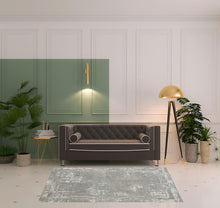 5' X 7' Gray Abstract Distressed Washable Area Rug