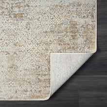 4' X 6' Gray Damask Distressed Area Rug
