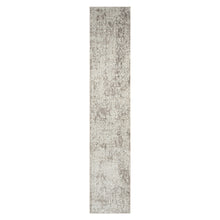 2' X 8' Gray Abstract Distressed Runner Rug
