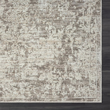 2' X 8' Gray Abstract Distressed Runner Rug