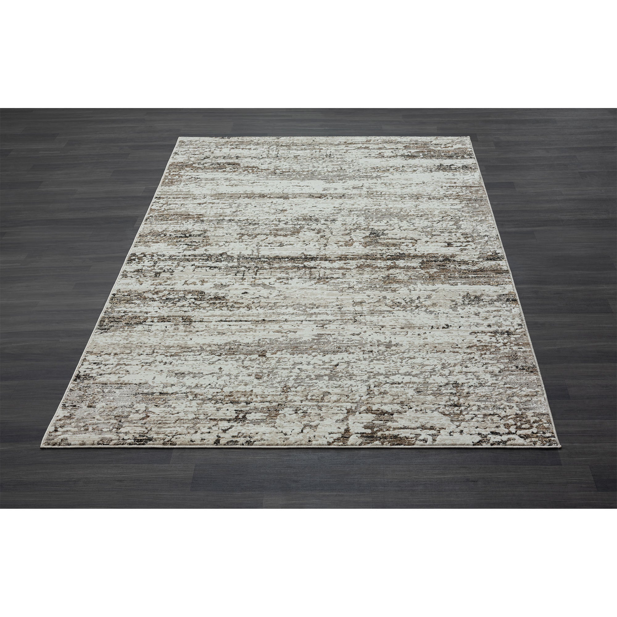 4' X 6' Beige Abstract Distressed Area Rug