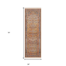 2' X 6' Brown Southwestern Runner Rug