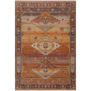 2' X 6' Brown Southwestern Runner Rug